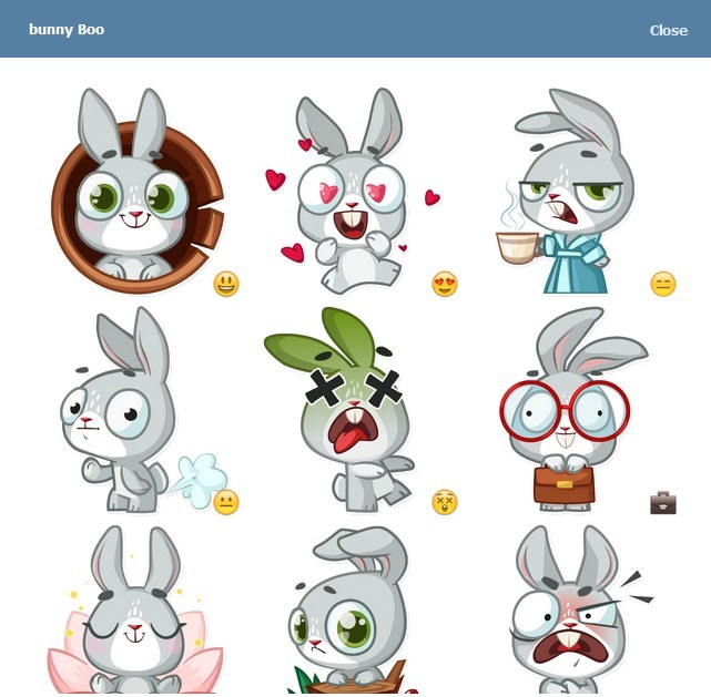 텔레그램 스티커 - Bunny Boo